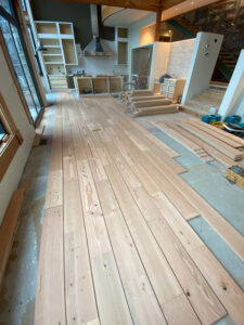 installing an engineered plank fir flooring over radiant heat
