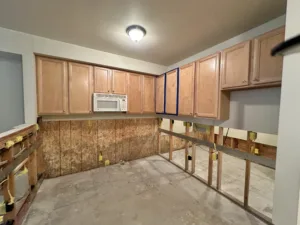 condo unit after water damage and demo and is ready to rebuild